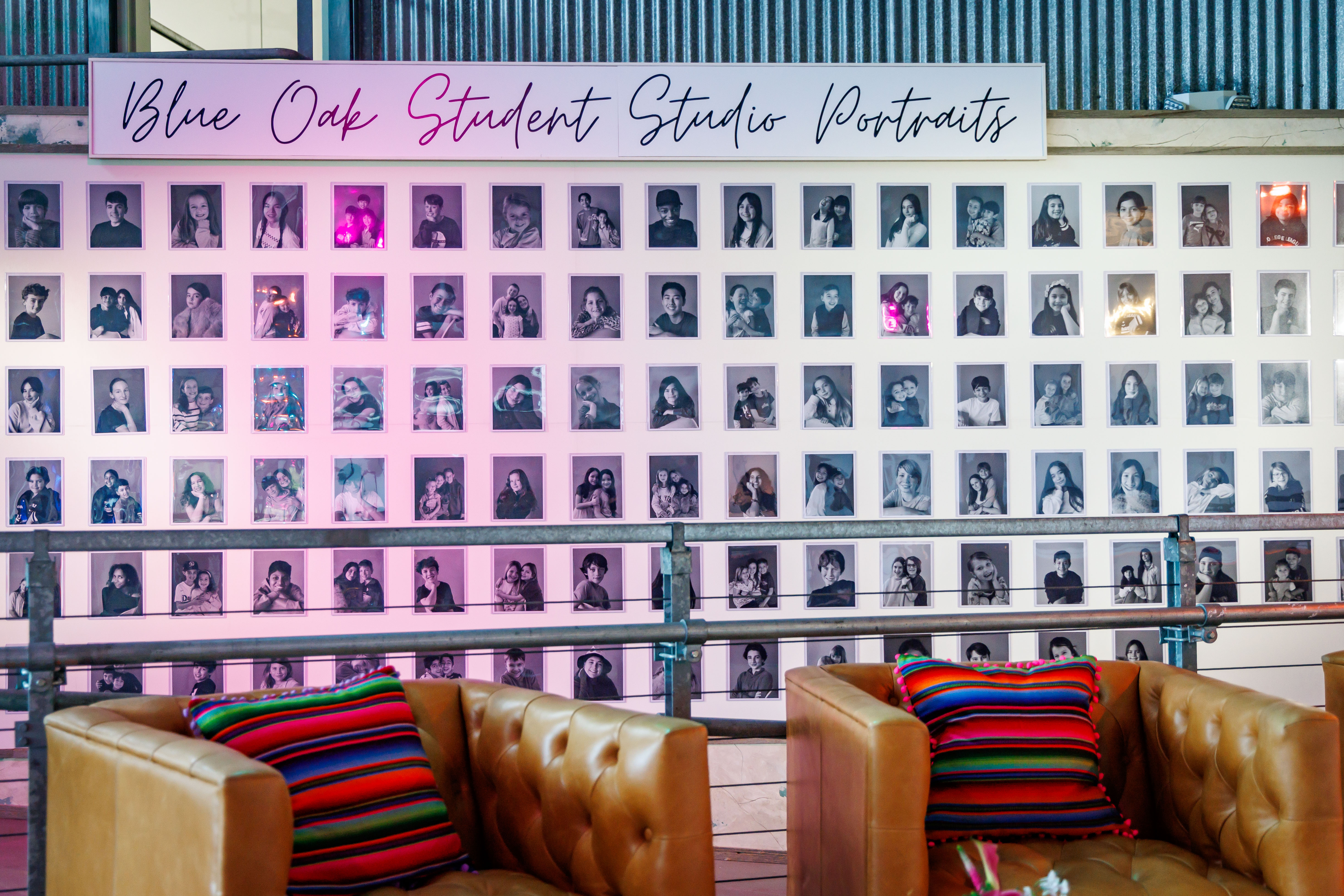 Blue Oak School Student Portrait Wall